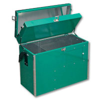 Ящик зимний, алюминиевый ICE HUNTER (2-х полочный с окошком) (Зеленый)